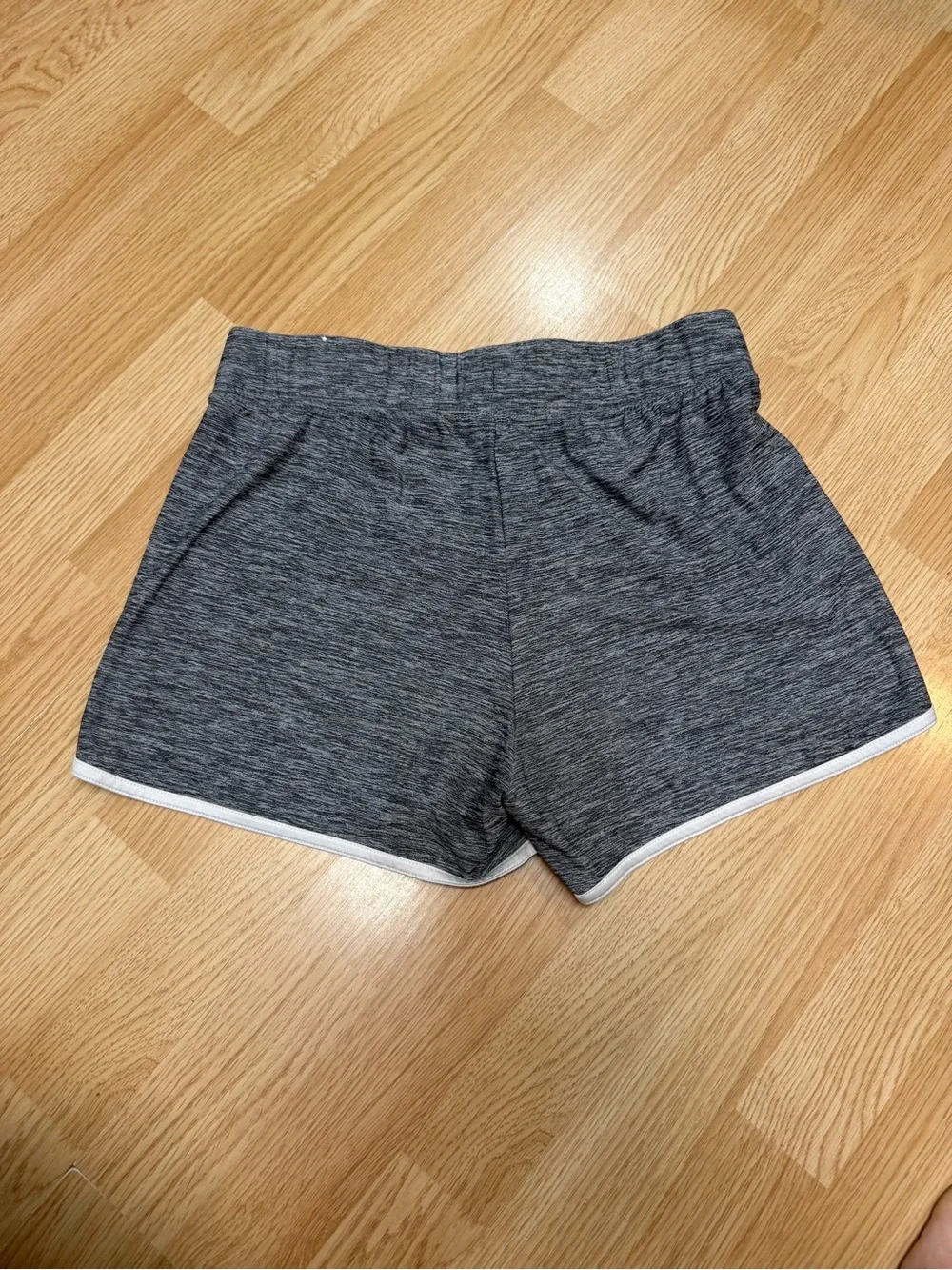 Justice Girls Heather Gray Athletic Dolphin Shorts Contrast Trim XL 16/18
